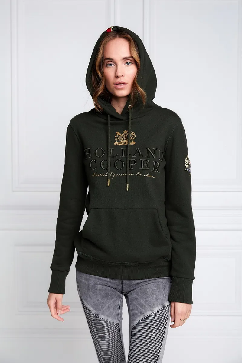Holland Cooper Heritage Hoodie Ladies in Racing Green-2