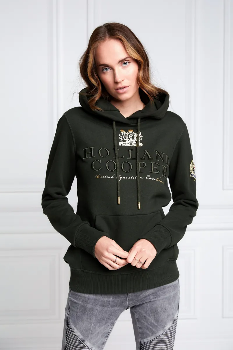 Holland Cooper Heritage Hoodie Ladies in Racing Green-3