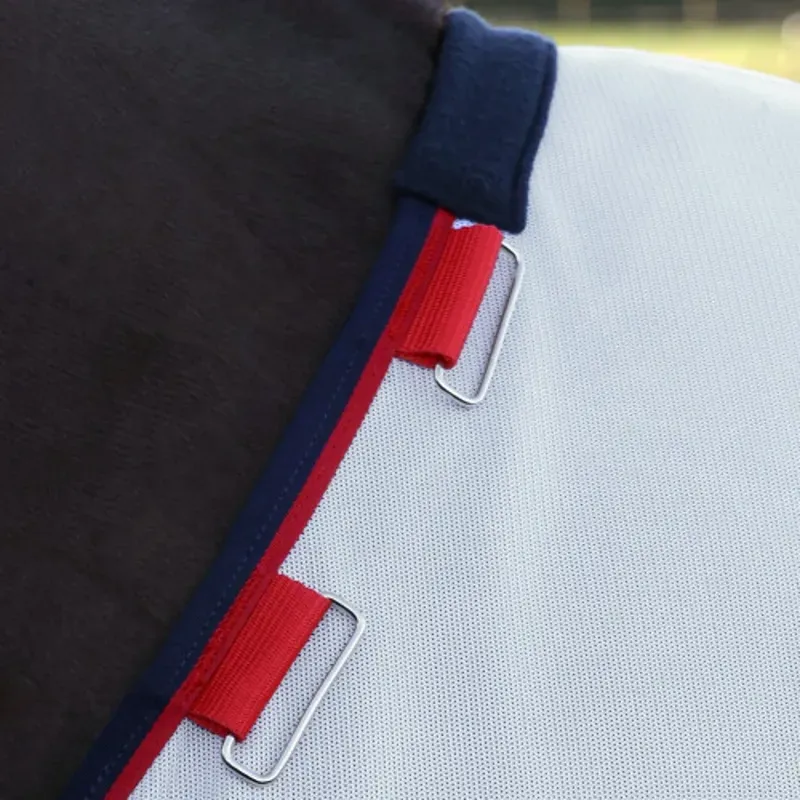 Hy Equestrian HYCONIC Fly Rug with Detachable Neck - White-3