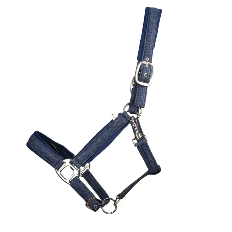 Hy Equestrian Mermaid Shimmer Head Collar And Lead Rope Set in Royal Navy