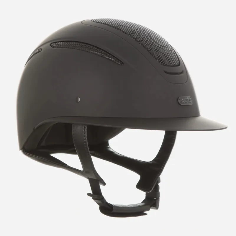 Evoke Elara Wide Peak Riding Hat in Midnight Black Matt-2
