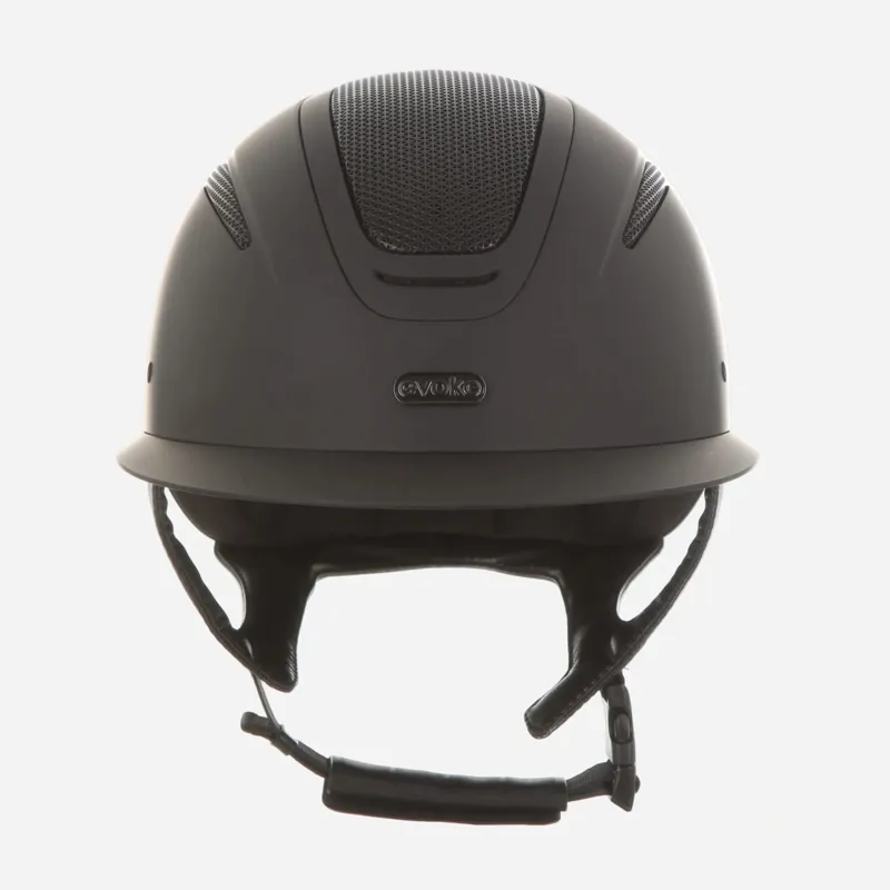 Evoke Elara Wide Peak Riding Hat in Midnight Black Matt
