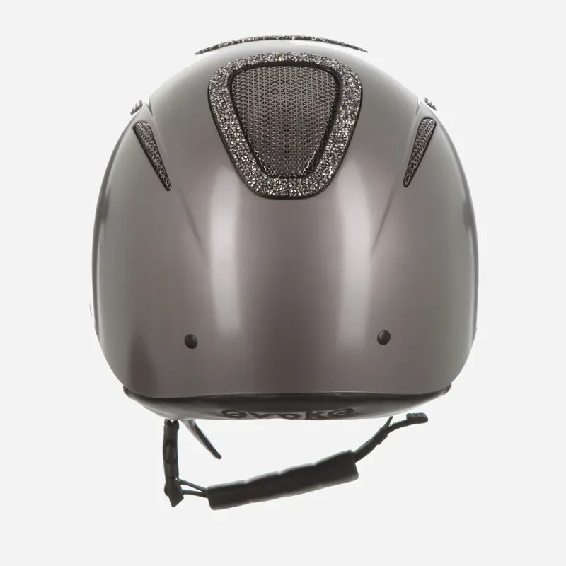 Evoke Elara Classic Peak Riding Hat in Graphite Marcasite Crystal Frame-3