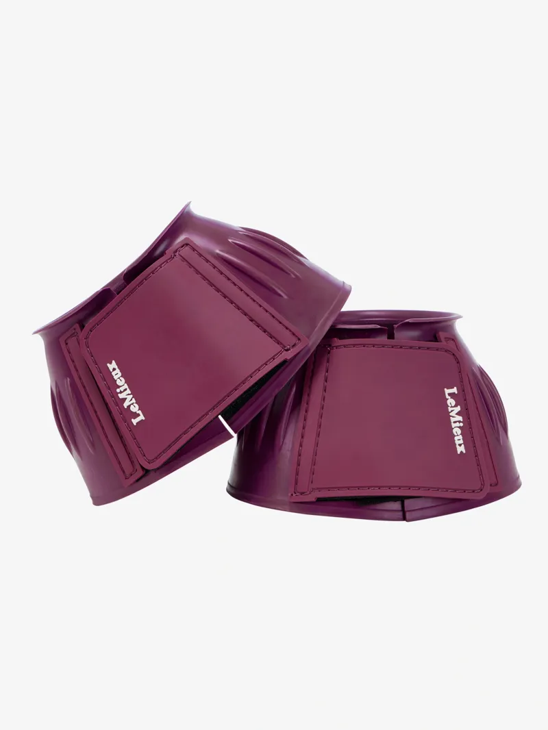 LeMieux Rubber Bell Boots in Blackberry