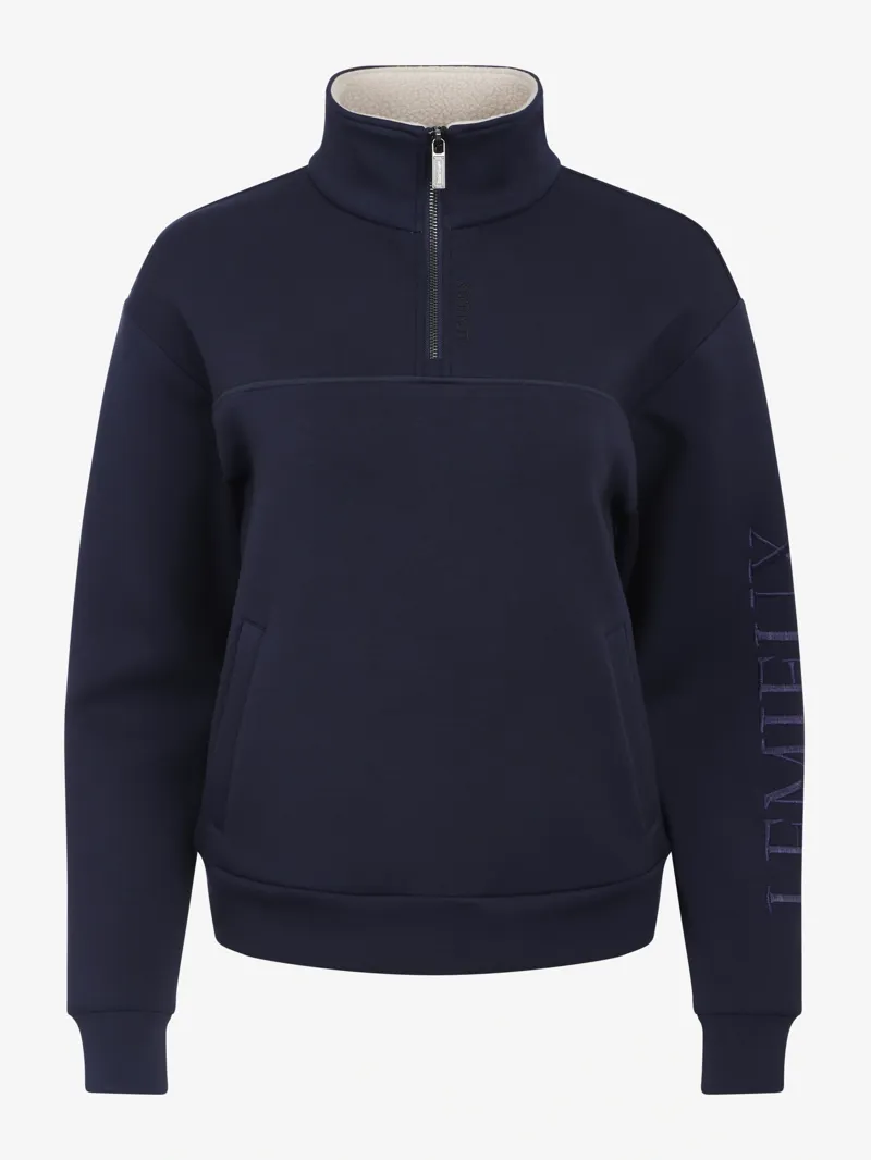 LeMieux Scarlet Quarter Zip Sweat Ladies in Navy-6