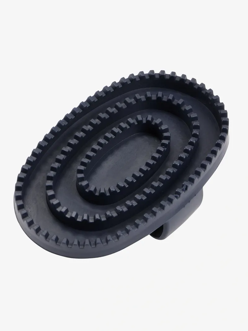 LeMieux Rubber Curry Comb in Navy-1