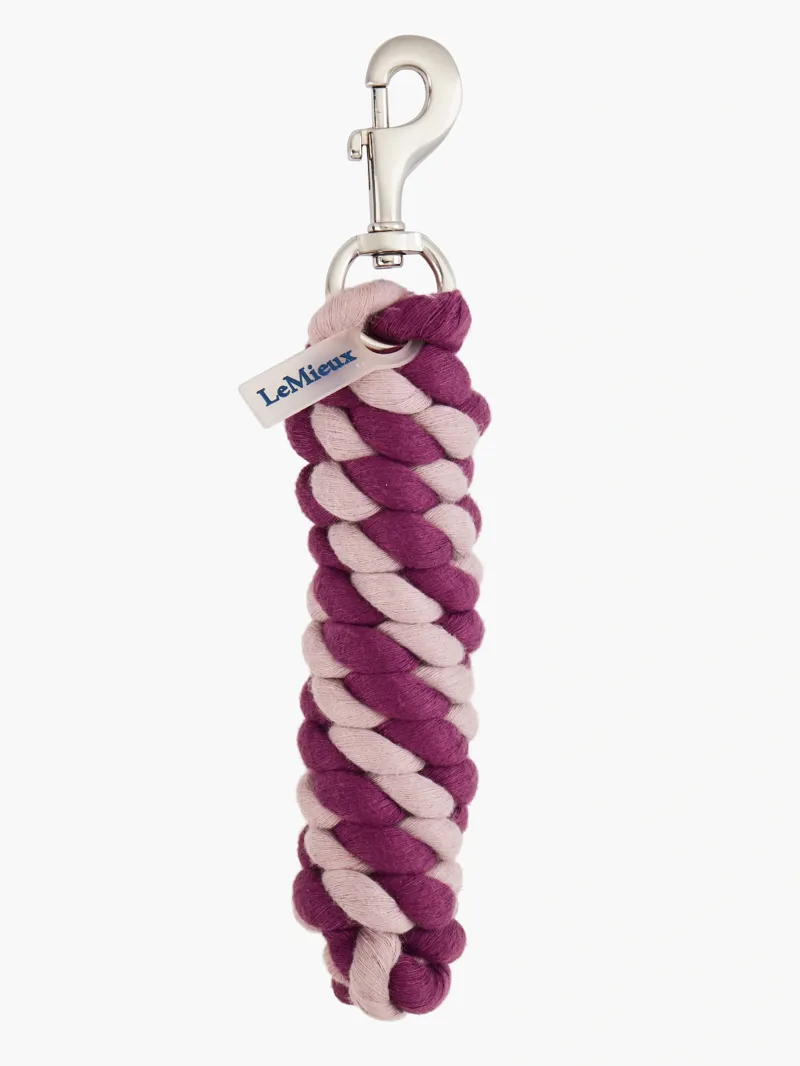 LeMieux Polycotton Leadrope in Blackberry and Wild Rose