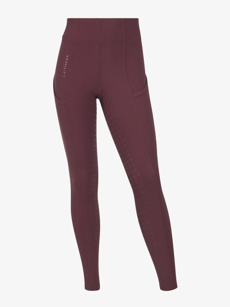 LeMieux Orla Ribbed Pull Ons Young Rider in Bramble-4