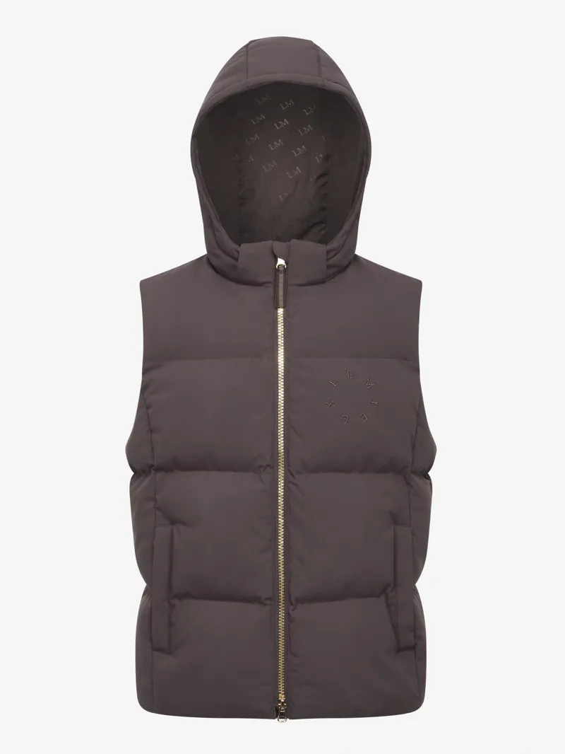 LeMieux Joey Young Rider Hooded Gilet in Cocoa-2
