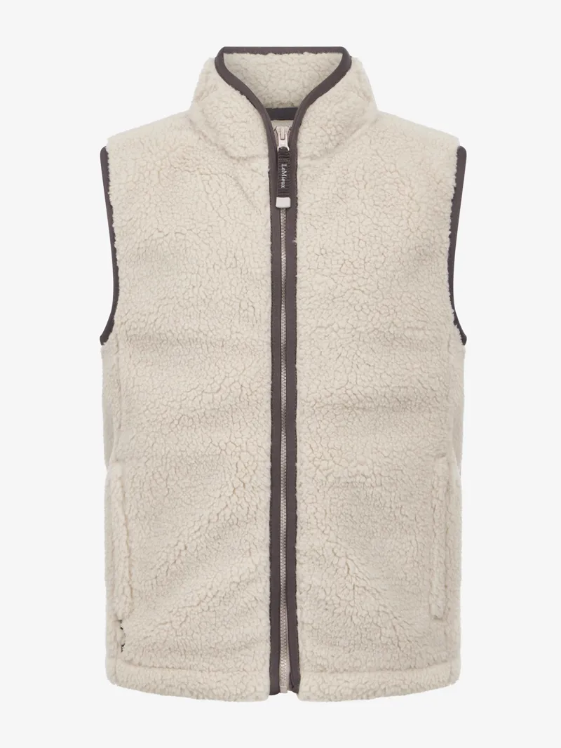LeMieux Trinity Teddy Gilet Young Rider in Stone-6