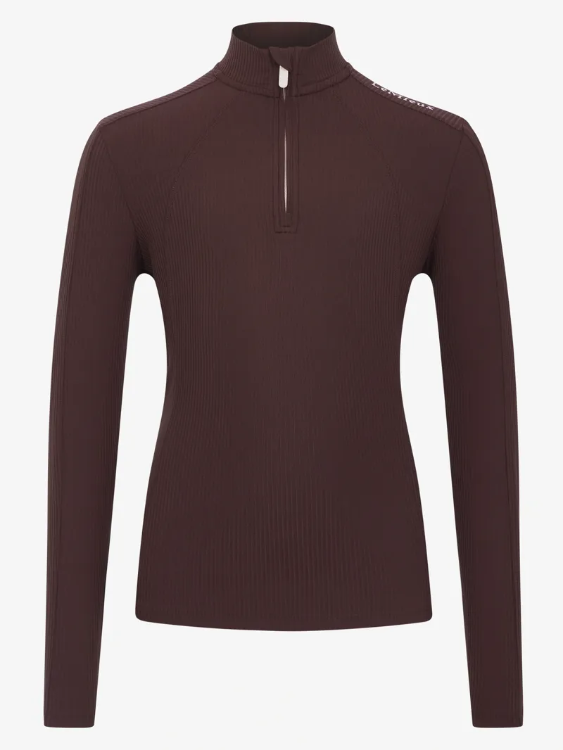 LeMieux Raye Ribbed Base Layer Young Rider in Bramble-4