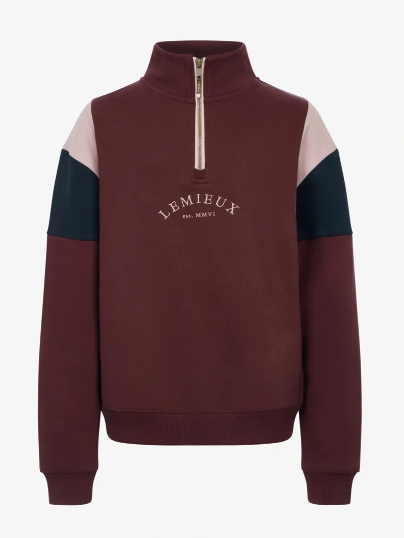 LeMieux Viola Quarter Zip Young Rider in Bramble-7