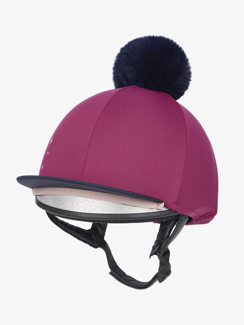 LeMieux Classique Pom Hat Silk in Blackberry-5