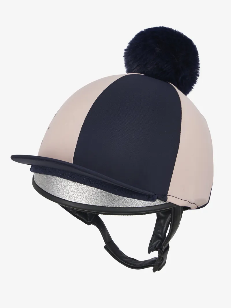LeMieux Harlequin Hat Silk in Navy and Petal-4