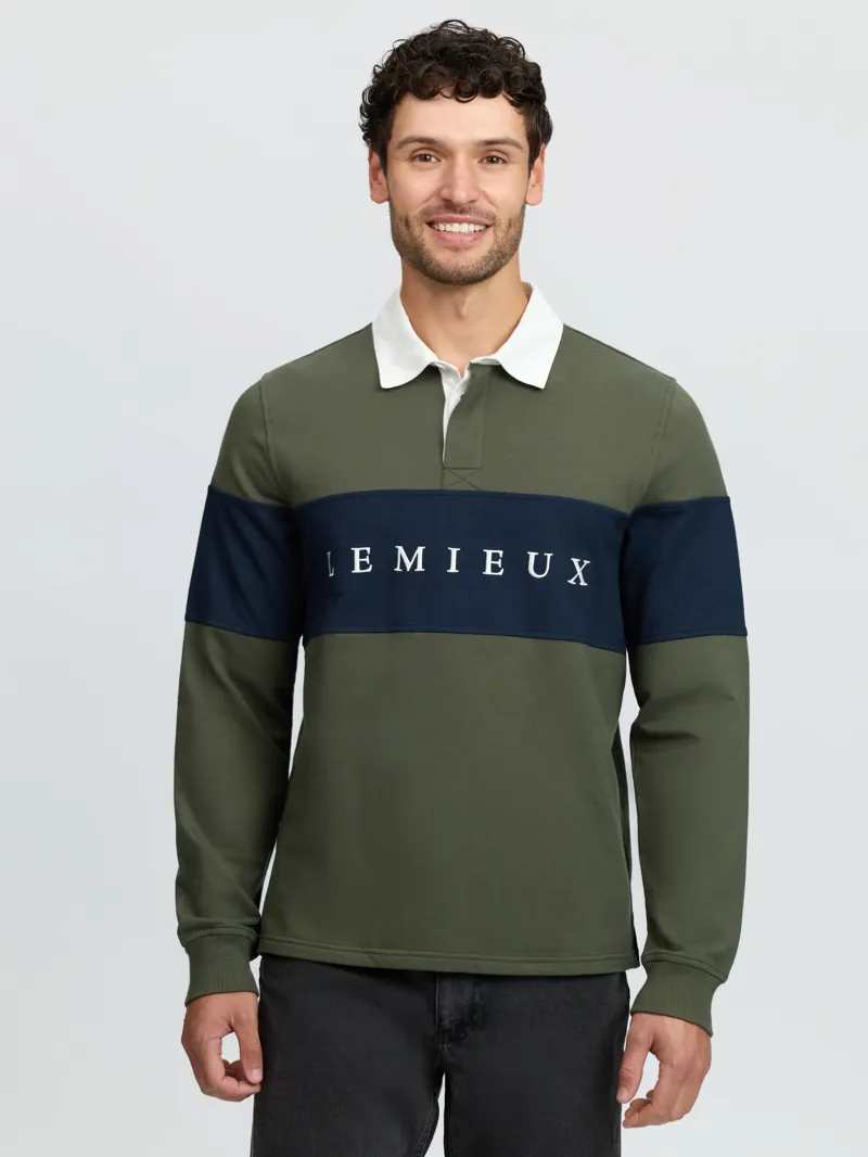 LeMieux Rugby Shirt Mens in Olive