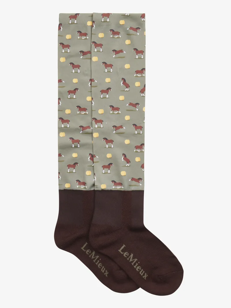 LeMieux Footsie Socks in Clydesdale and Willow Print-1