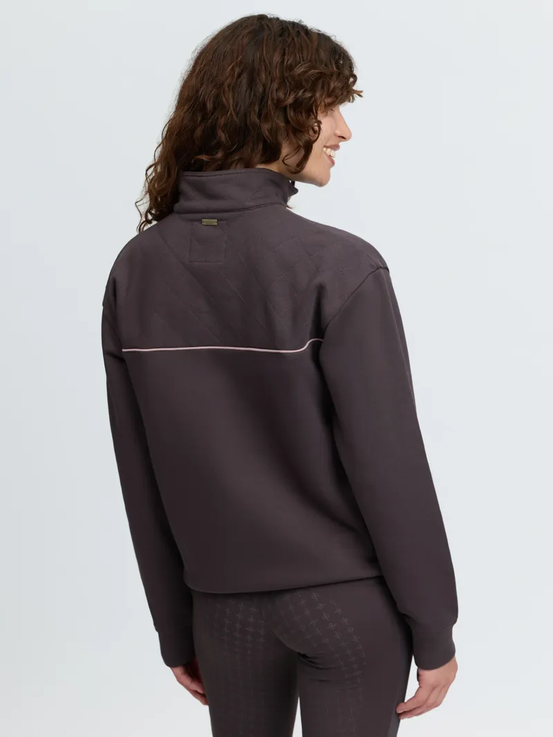 LeMieux Heritage Quarter Zip Sweat Ladies in Cocoa-5
