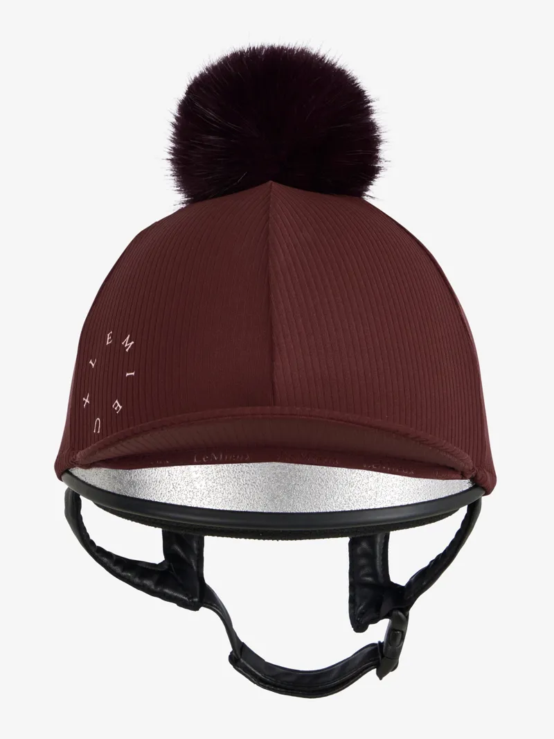 LeMieux Ribbed Hat Silk in Bramble-3