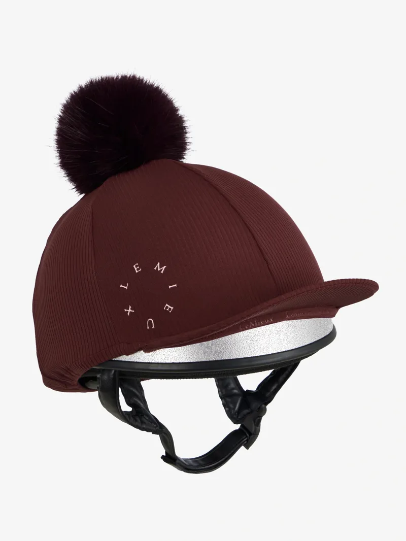 LeMieux Ribbed Hat Silk in Bramble
