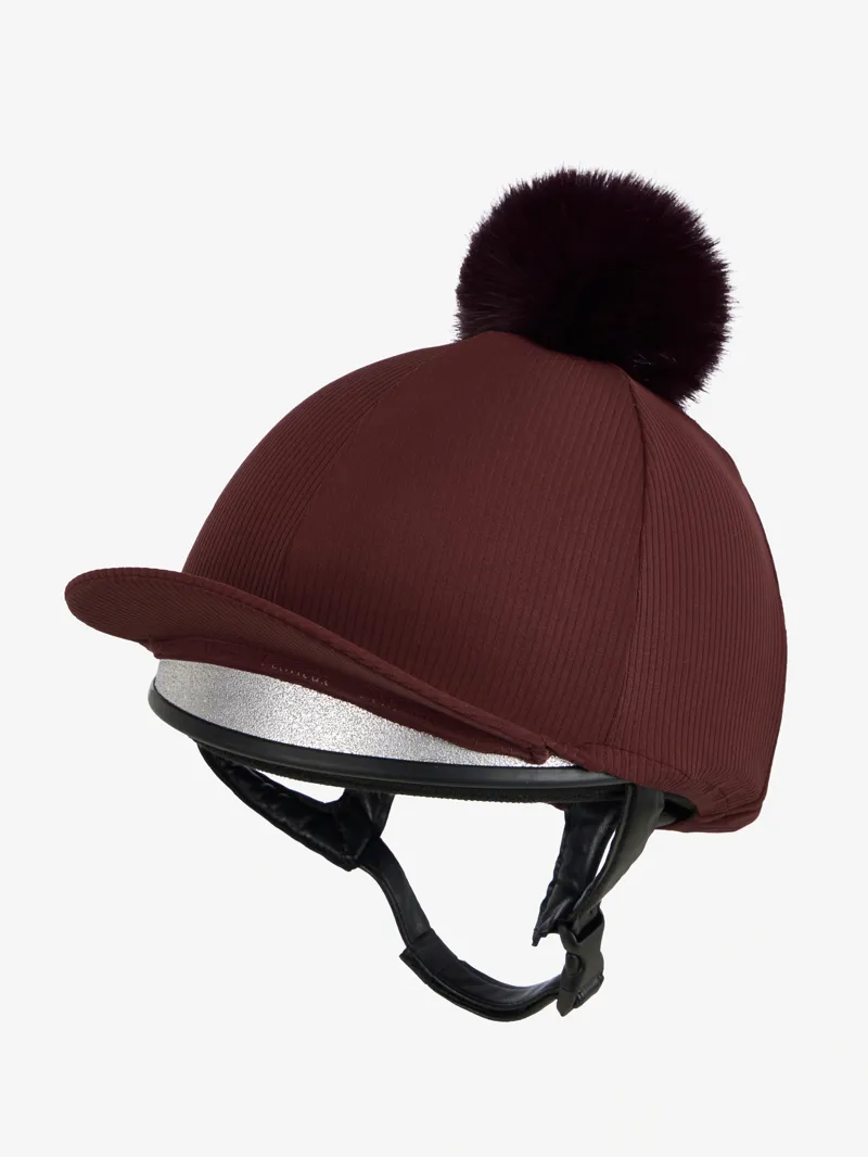 LeMieux Ribbed Hat Silk in Bramble-2