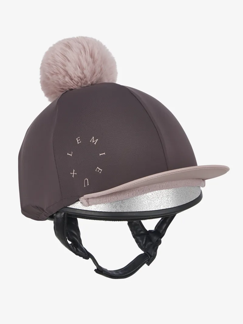 LeMieux Classique Pom Hat Silk in Cocoa-1