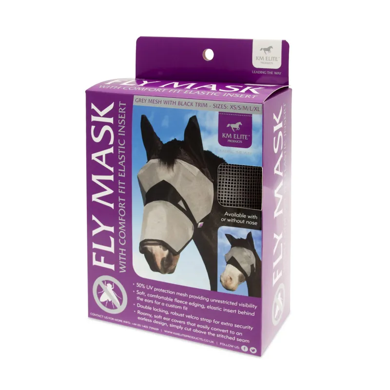 KM Elite Comfort Fly Mask with Ears and Nose-1