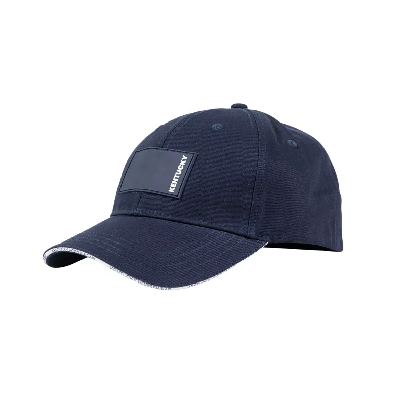 Kentucky Baseball Cap with Rubber Logo in Navy