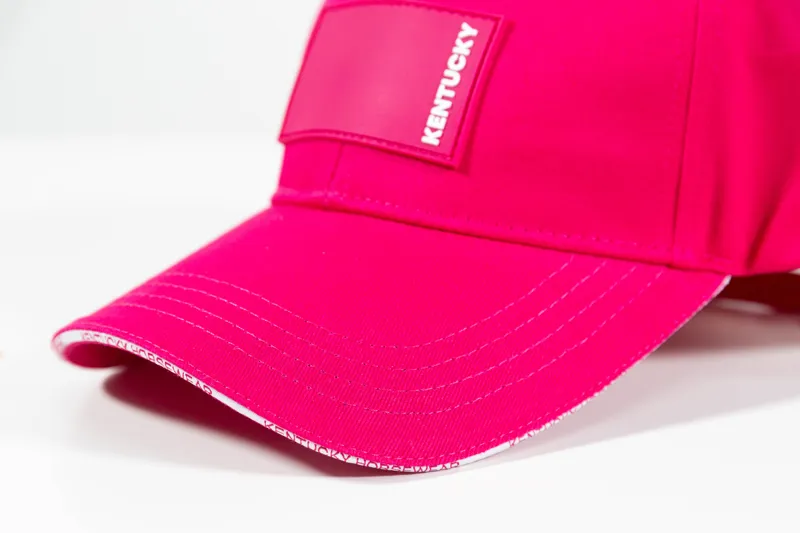 Kentucky Baseball Cap with Rubber Logo in Pink-1