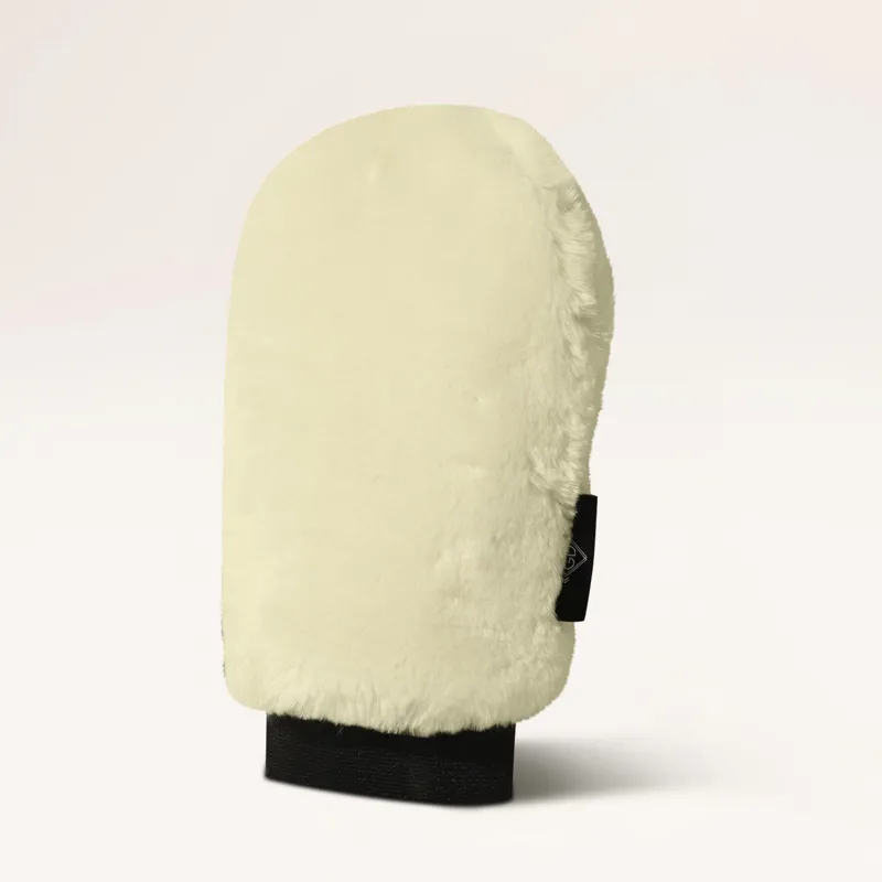 Kentucky Deluxe Sheepskin Grooming Glove in Beige