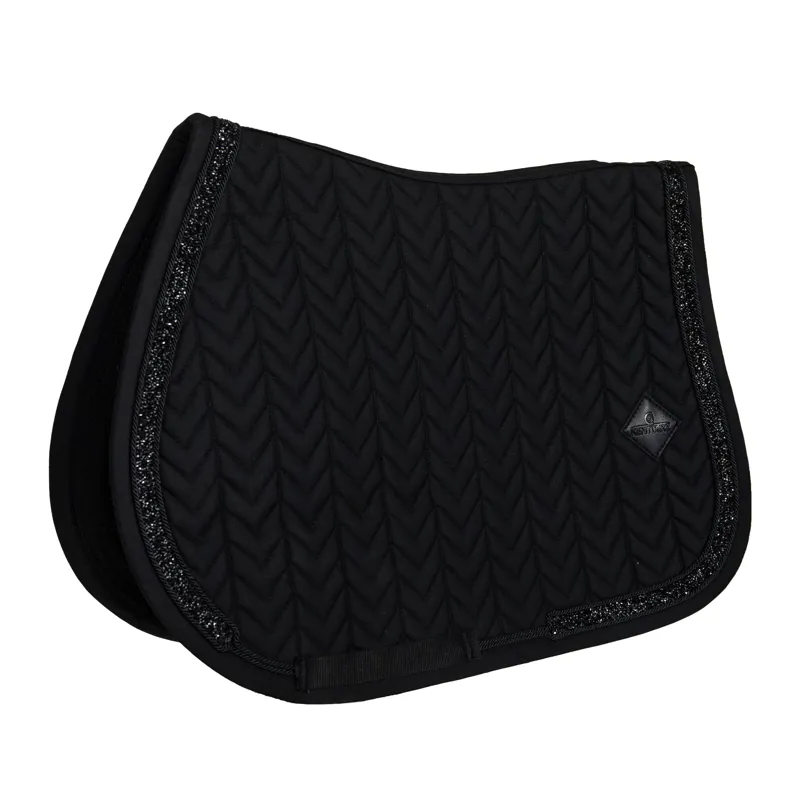 Kentucky Horsewear Glitter Stone Close Contact Saddle Pad in Black