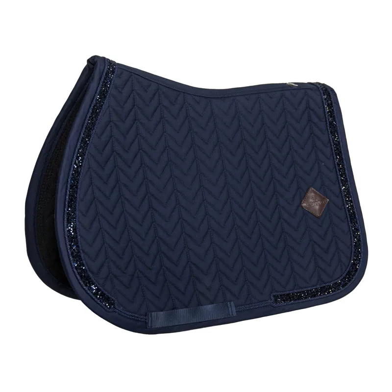 Kentucky Horsewear Glitter Stone Close Contact Saddle Pad in Navy