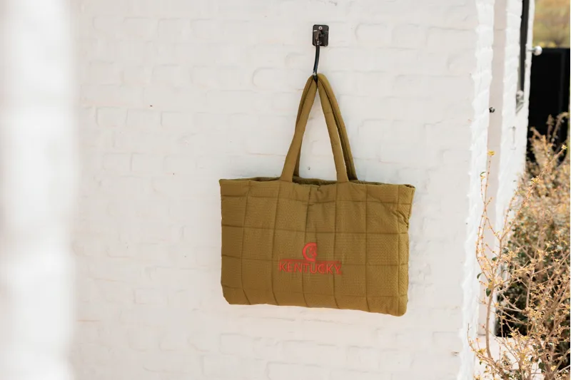 Kentucky Padded Bag with Logo in Khaki-1