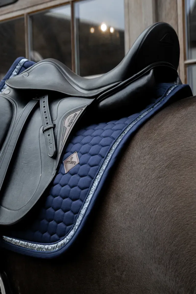 Kentucky Dressage Pad with Glitter Band in Navy-3