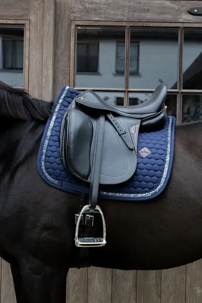 Kentucky Dressage Pad with Glitter Band in Navy-1