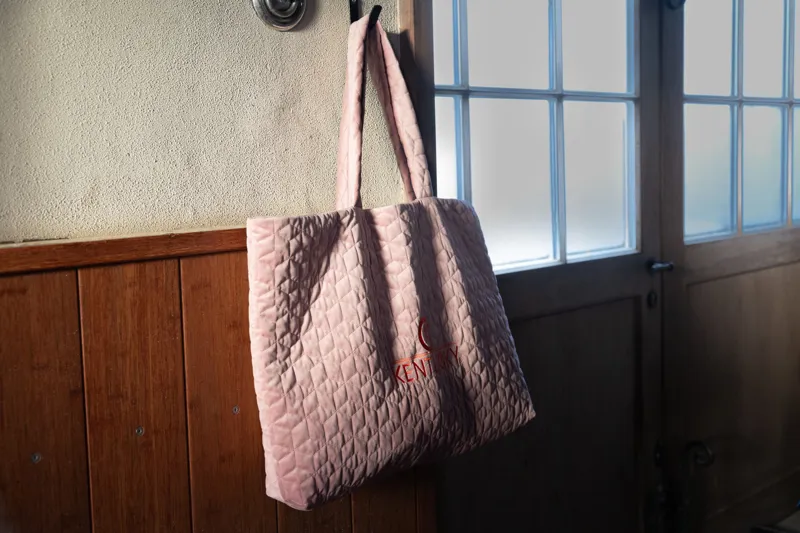 Kentucky Velvet Bag with Logo in Old Rose-3