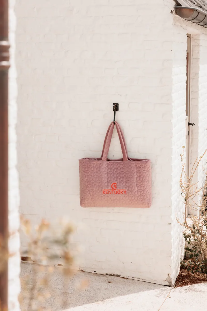 Kentucky Velvet Bag with Logo in Old Rose-1