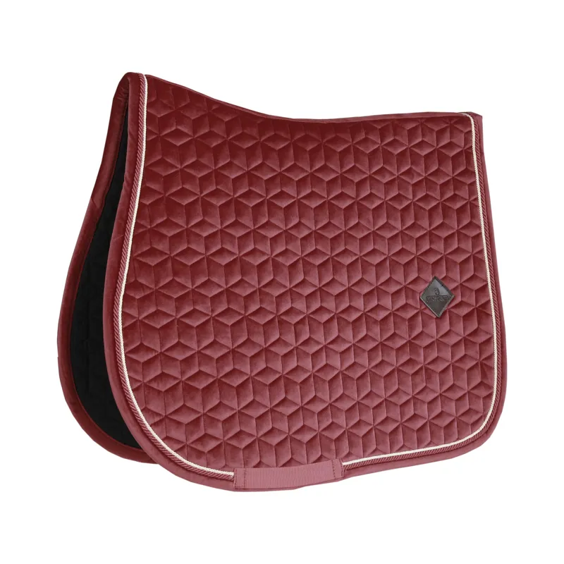 Kentucky Velvet Jumping Saddle Pad in Bordeaux
