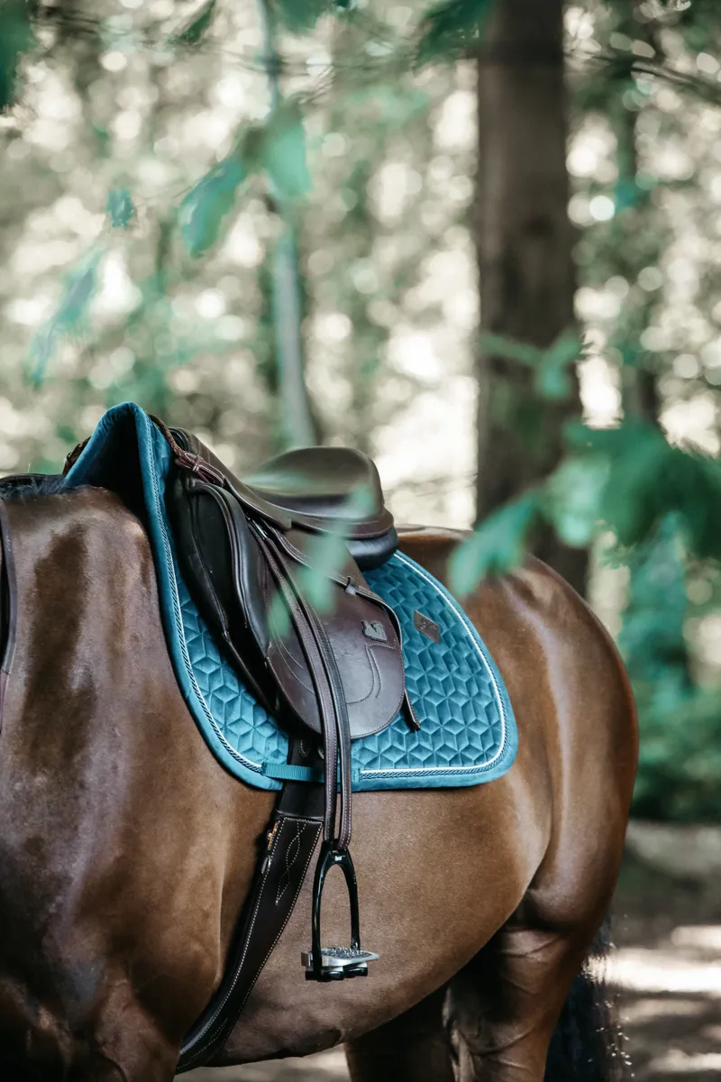 Kentucky Velvet Jumping Saddle Pad in Emerald-2