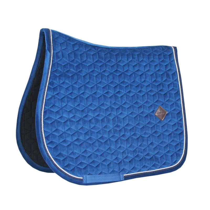 Kentucky Velvet Jumping Saddle Pad in Navy