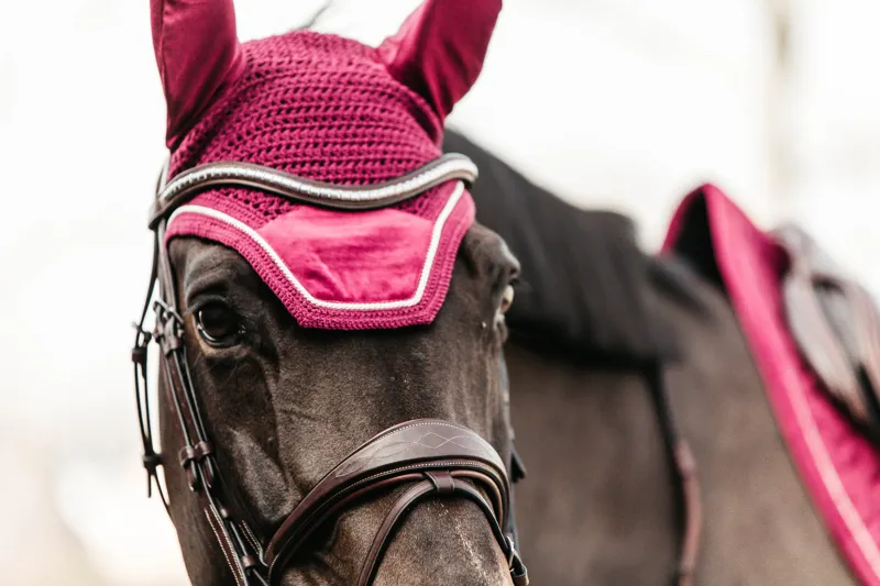 Kentucky Velvet Wellington Fly Veil in Bordeaux-2