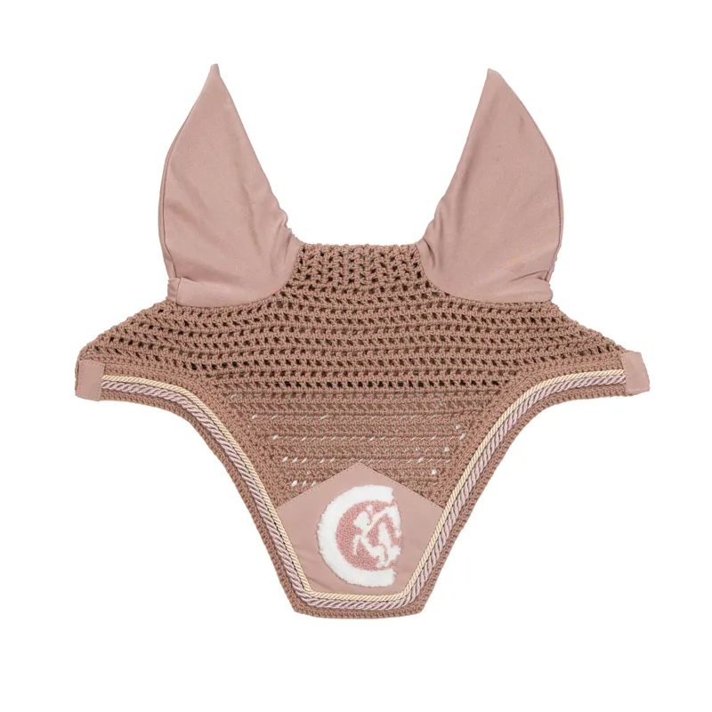 Kentucky Wellington Fly Veil with 3D Logo Rope in Old Rose