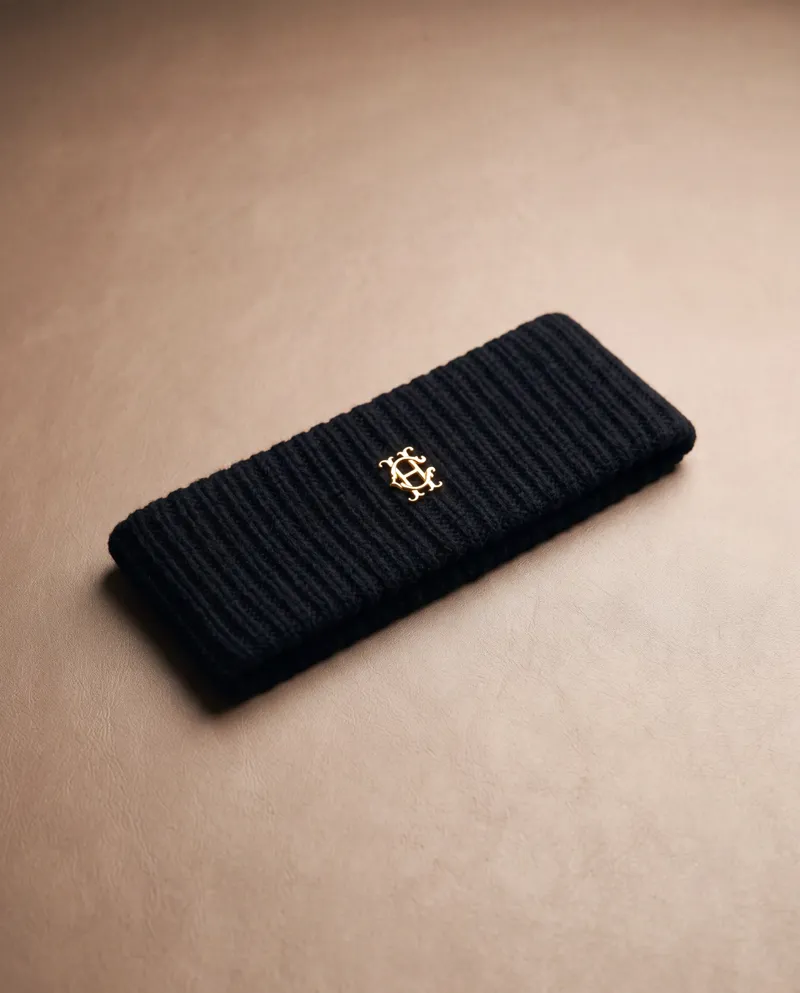 Holland Cooper Knitted Headband in Black-2