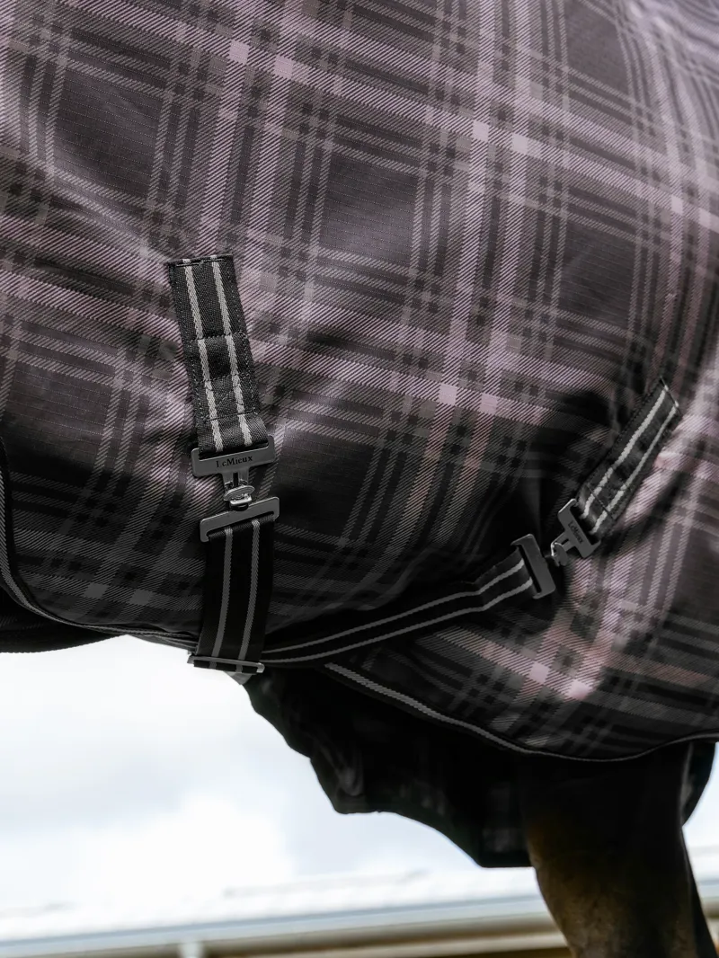 LeMieux Arika Heritage Check Turnout Rug 100g in Cocoa-4