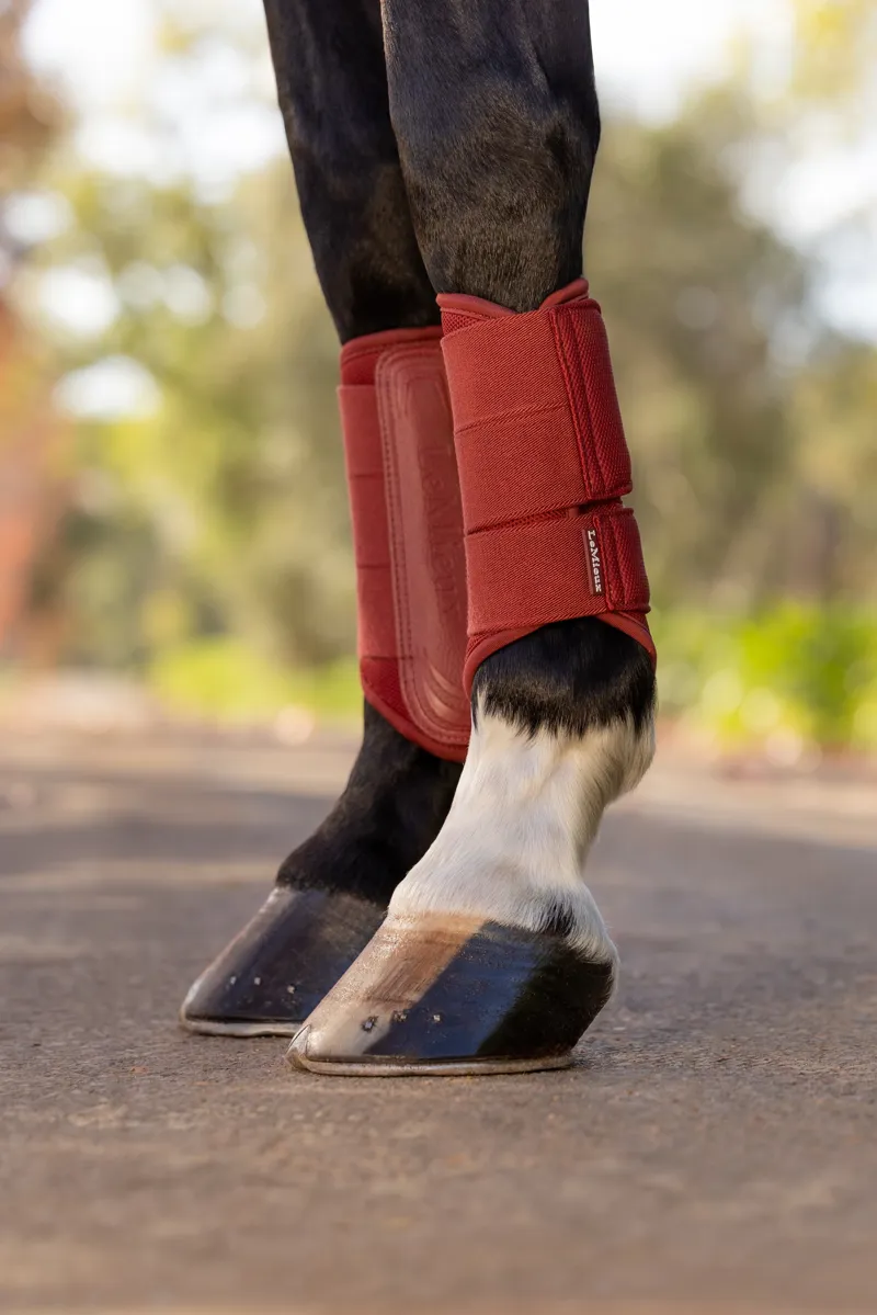 LeMieux Arika Mesh Brushing Boots in Russet-1