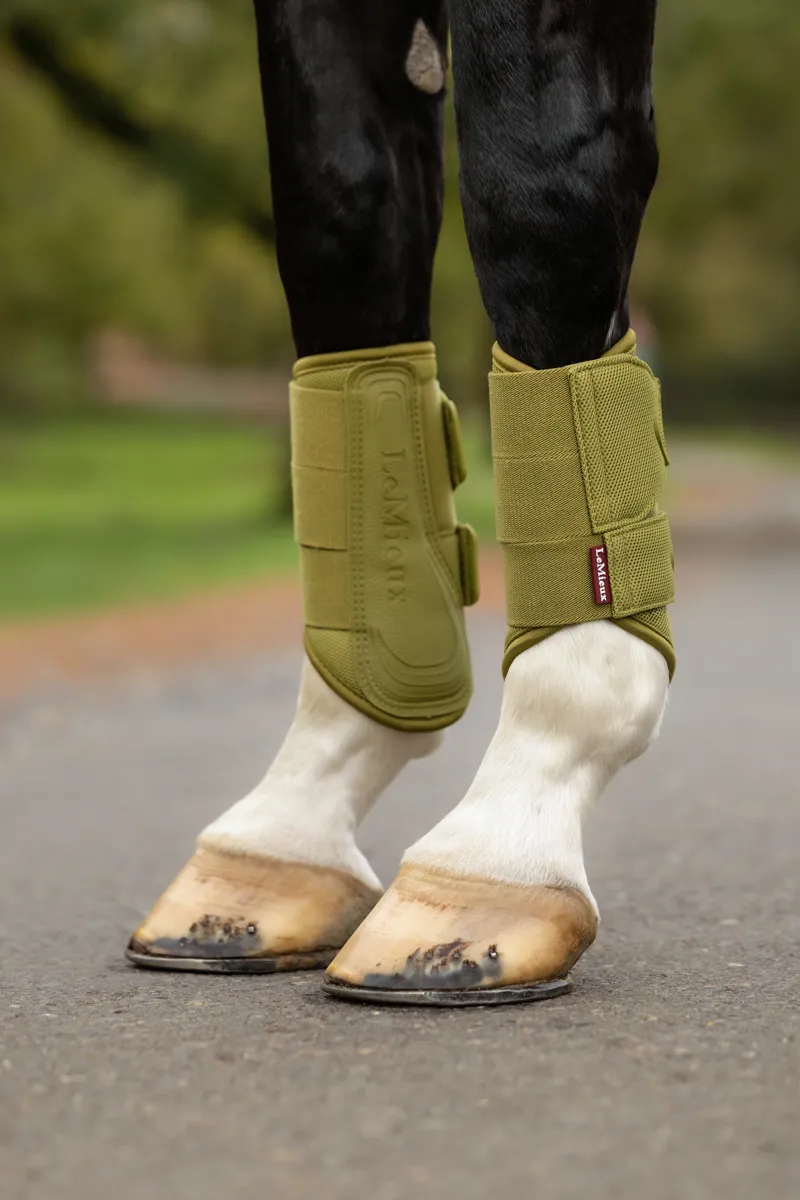 LeMieux Arika Mesh Brushing Boots in Gooseberry-3