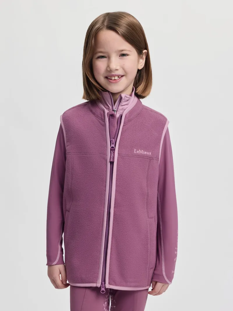 LeMieux Bobbi Fleece Gilet Junior in Mallow-1