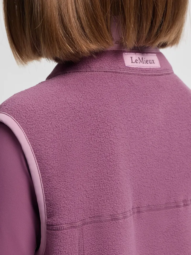 LeMieux Bobbi Fleece Gilet Junior in Mallow-3