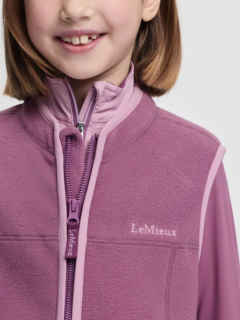 LeMieux Bobbi Fleece Gilet Junior in Mallow-5
