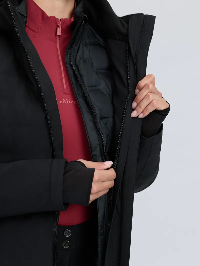 LeMieux Brooke 3 in 1 Waterproof Hybrid Jacket Ladies in Black-5