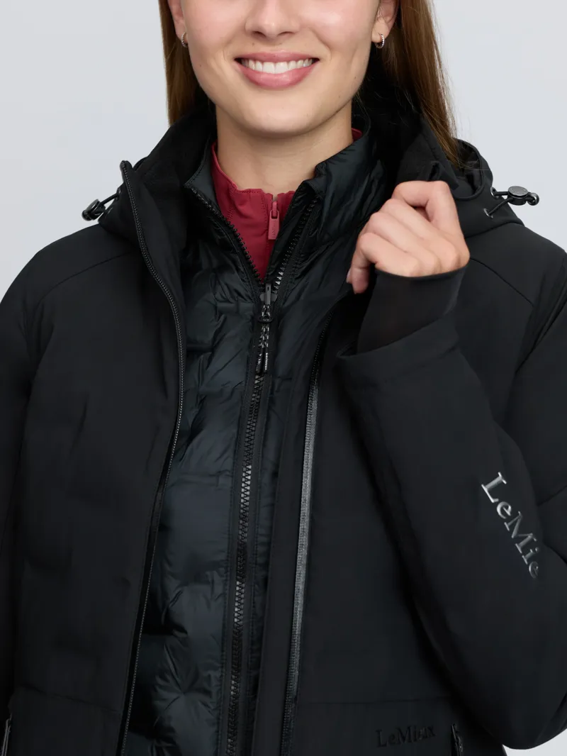 LeMieux Brooke 3 in 1 Waterproof Hybrid Jacket Ladies in Black-7